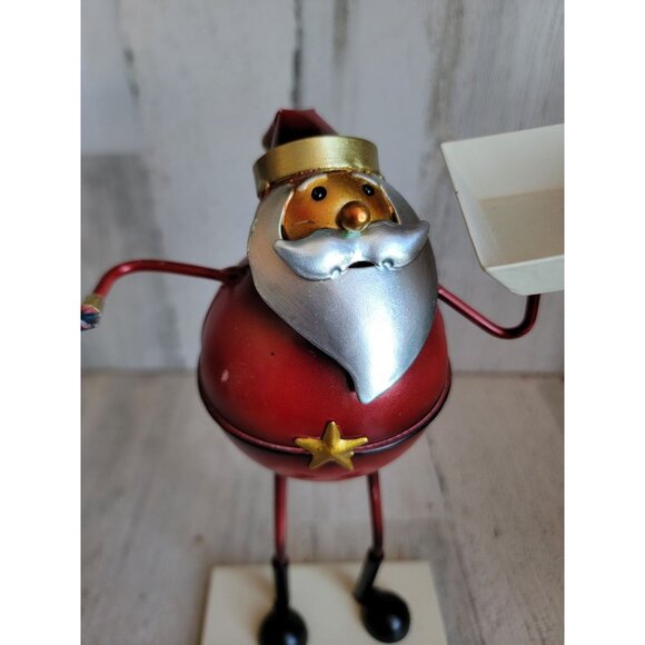Metal Santa tealight candle holder Xmas unique decor star - Picture 3 of 7